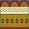 Dollhouse Miniature 1/2In Scale Wallpaper: Tripartite